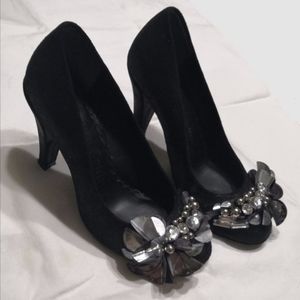Vintage Juicy Couture Black Sparkly Heels